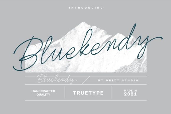 Bluekendy: A Graceful Script Font for Branding