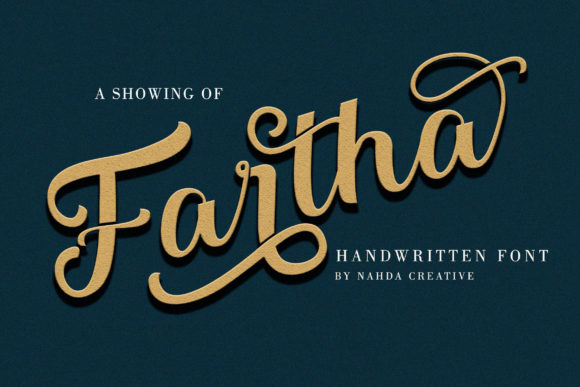 Fartha: A Delicate Script Font for Editorial Design
