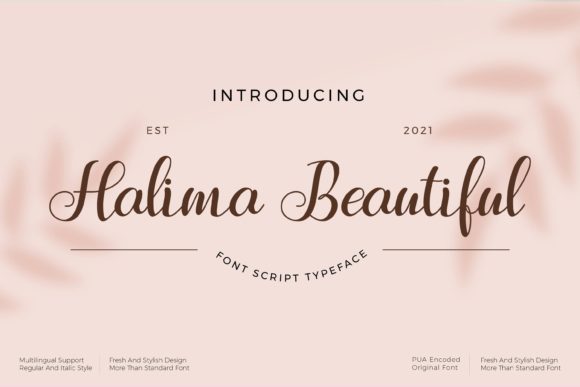 Halima Beautiful: A Script Font for Branding