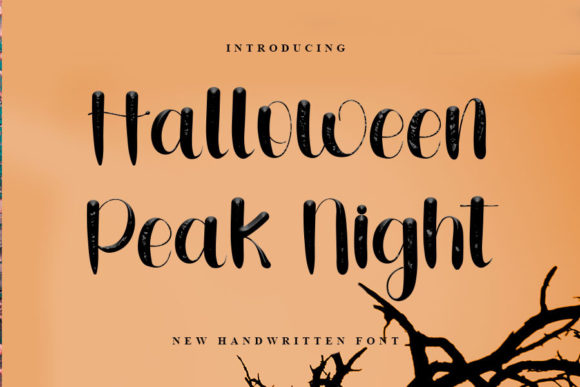 Halloween Peak Night: A Playful Script Font for Editorial Design