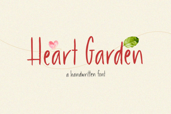 Heart Garden: A Playful Script Font for Editors