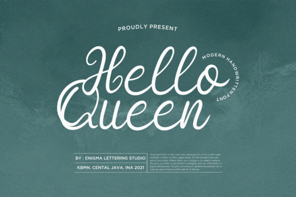 Hello Queen: A Delicate Script Font for Makers