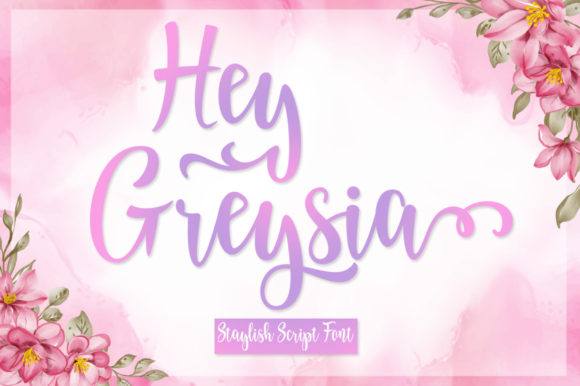 Hey Greysia: A Playful Script Font for Editorial Design