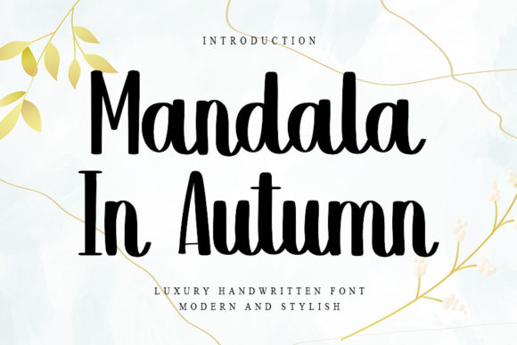 Mandala in Autumn: A Playful Script Font for Web Design
