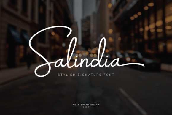 Salindia: A Refined Script Font for Elegant Branding