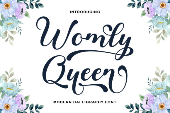 Womly Queen: A Playful Script Font for Digital Design