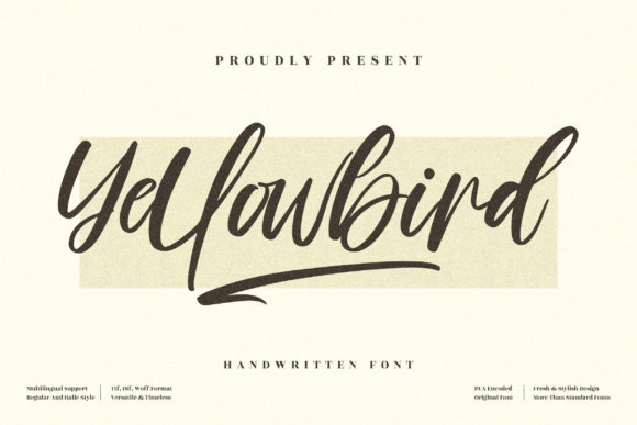 Yellowbird: A Playful Script Font for Bold Marketing
